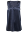 Brunello Cucinelli Stretch-silk Satin Tank Top In Midnight