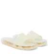 Tory Burch Embossed-logo Open-toe Sandals In New Ivory / New Ivory