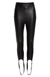 ALIX NYC BROWER FAUX LEATHER STIRRUP LEGGINGS