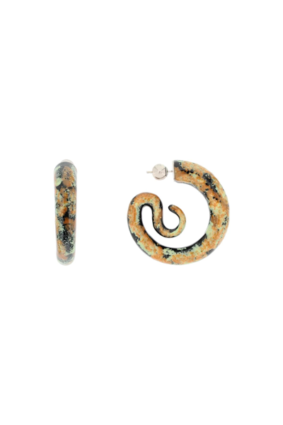 Panconesi Serpent Medium Spiral Earrings In Multicolor