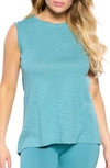 Felina Women's Textured Slub Knit Shell In Teal