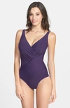 Miraclesuit Illusionist Crossover One-piece Swimsuit In Sangria