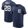 Nike Javier Baez Navy Detroit Tigers Name & Number T-shirt In Navy