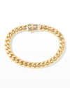 KONSTANTINO MEN'S 18K GOLD FILIGREE CHAIN BRACELET W/ DIAMONDS