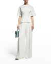 Proenza Schouler Short-sleeve Fitted-waist T-shirt In White