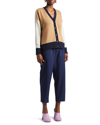 Marni Pleated Straight-leg Crop Pants In Ink