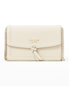 Kate Spade Knott Flap Leather Crossbody Bag In Milk Glass