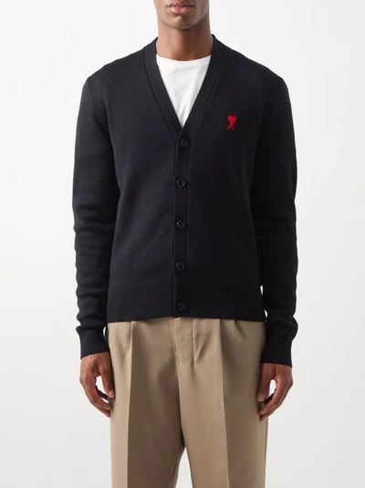 Ami Alexandre Mattiussi Red Adc Cardigan Night Blue.430 In Green