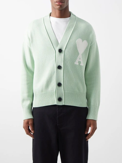 【送料&関税込】Ami Alexandre Mattiussi ami Cardigan Ami Alexandre Mattiussi Ami Paris Adc Wool Cotton Blend