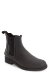 Hunter Original Refined Waterproof Chelsea Boot In Black