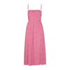 Kitri Genevieve Pink Floral-print Midi Dress In Pink