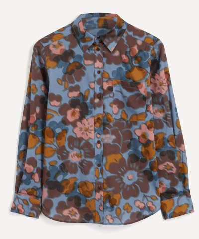 Liberty Betsy Shadow Relaxed Shirt In Light Blue