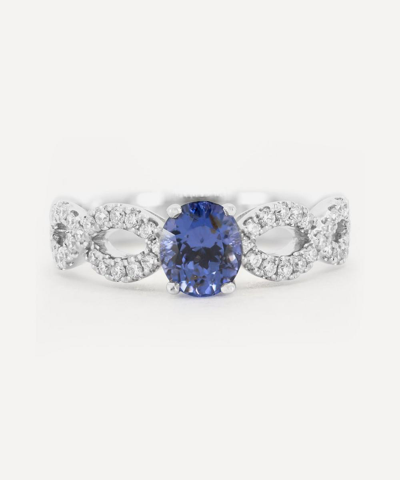 Kojis 14ct White Gold Violet Sapphire Ring