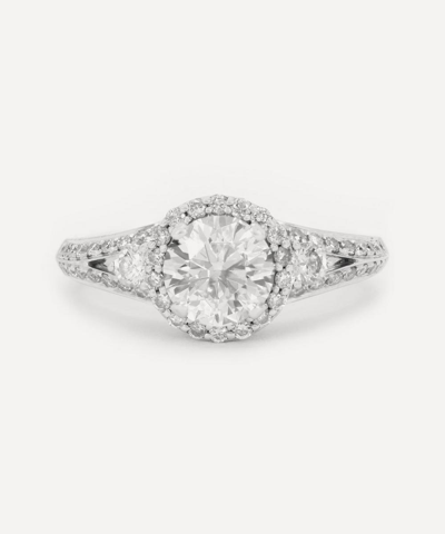 Kojis 18ct White Gold Diamond Halo Cluster Ring