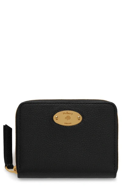 Mulberry Small Zip Around Leather Wallet In Black