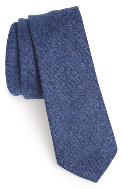 Wrk Solid Wool Tie In Blue