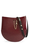 Allsaints Beaumont Leather Hobo Bag In Liquid Rouge