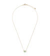 PERSÉE YELLOW GOLD AND EMERALD EYE OF THE TIGER NECKLACE