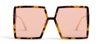 Dior 30montaigne Su 53y Oversized Square Sunglasses In 53y Blonde Havana