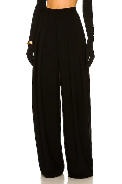 Monot Double-pleated Wide-leg Trousers In Black