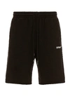 Off-white Caravaggio Diag Print Track Shorts In Black