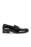 Tom Ford Patent Leather Slippers With Grosgrain Band In Black