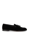 Tom Ford Nicolas Tassel-detail Velvet Loafers In Black