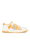 Amiri Skel-top Neon Colour-block Leather Sneakers In White
