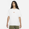 Nike Acg Logo Embroidered Pattern Loose Round Neck Short Sleeve White In White