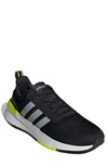 Adidas Originals Racer Running Sneaker In Core Black/yellow/white