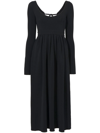 Proenza Schouler White Label Chenille Long Sleeve Turtleneck Midi Dress In Schwarz