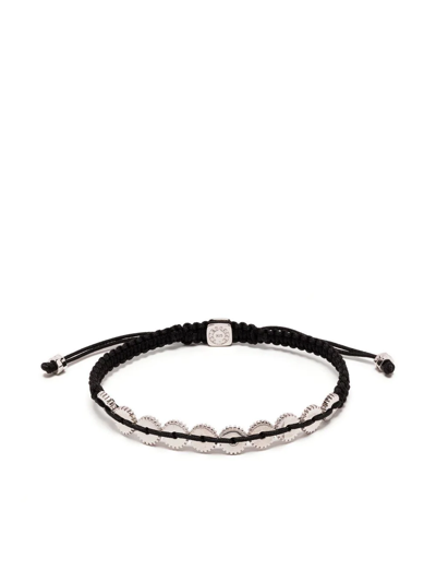 Tateossian Ten Gear Macramé Bracelet In Schwarz