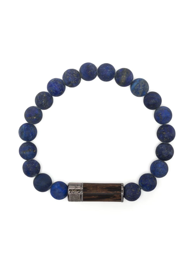 Tateossian Palma Nera Wood Bracelet In Blue