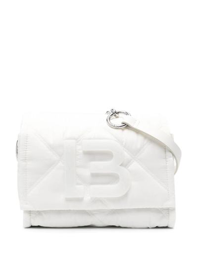 Bimba Y Lola Quilted Logo-plaque Crossbody Bag In White