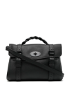 Mulberry Alexa Heavy Grain Leather Top Handle Bag In Schwarz