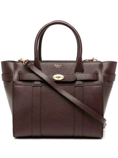 Mulberry Small Bayswater Tote Bag In Wine