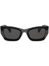 Miu Miu Mu 09ws Rectangle-frame Acetate Sunglasses In Black