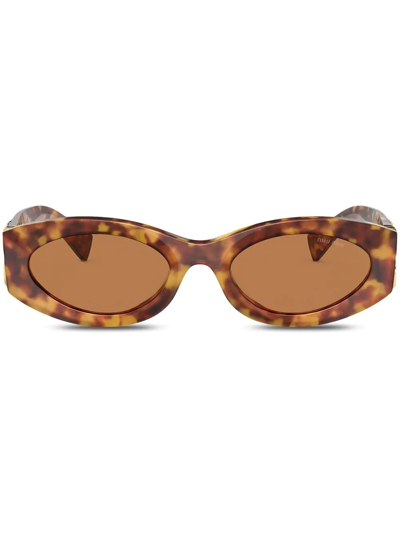 Miu Miu Tortoiseshell Cat-eye Sunglasses In Havana