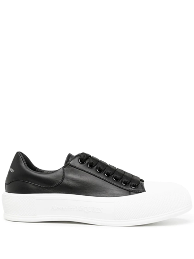 Alexander Mcqueen Deck Low-top Sneakers In Black