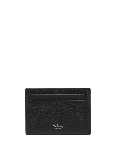 Mulberry Logo-embossed Slim Cardholder In Black