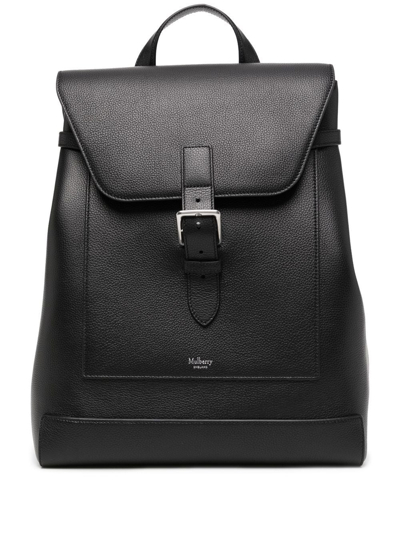 Mulberry Chiltern Logo-embossed Backpack In Black