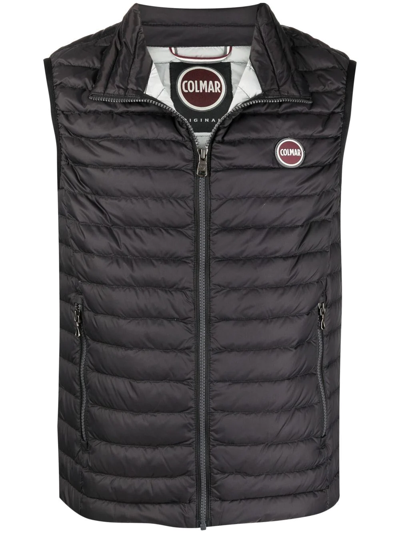 COLMAR LOGO-PATCH QUILTED GILET