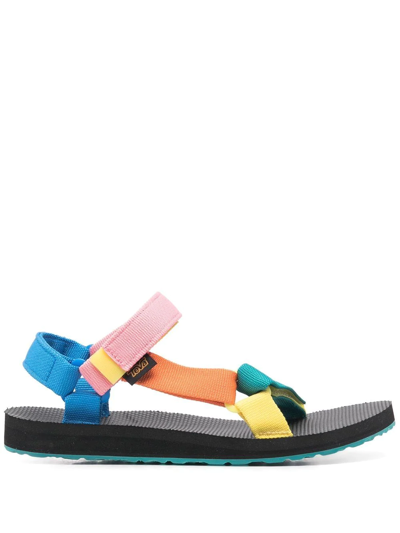 Teva Colour-block Open-toe Sandals In Green