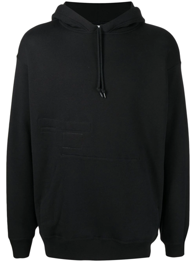 Wtaps Logo-print Pullover Hoodie In Schwarz