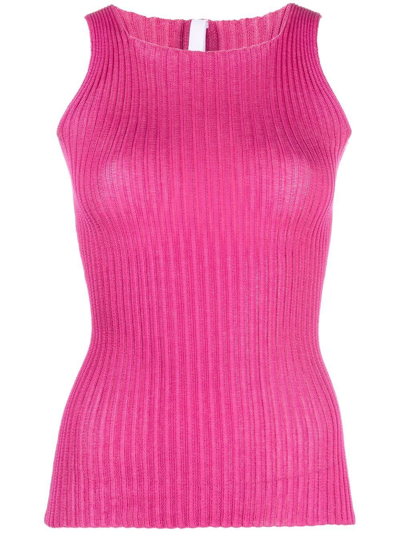 A. Roege Hove Sleeveless Knit Top In Berry