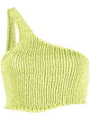 PALOMA WOOL ONE-SHOULDER KNITTED CROP-TOP