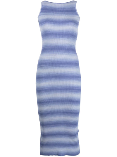 Paloma Wool Haya Ribbed Organic Cotton Blend Sweater Tank Dress In Blue