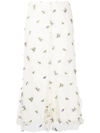 ANNA SUI FLORAL-EMBROIDERED LACE MIDI SKIRT