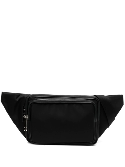 Off-white Zip-fastening Belt Bag In Black