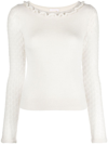 SEE BY CHLOÉ SCALLOPED FINE-KNIT TOP